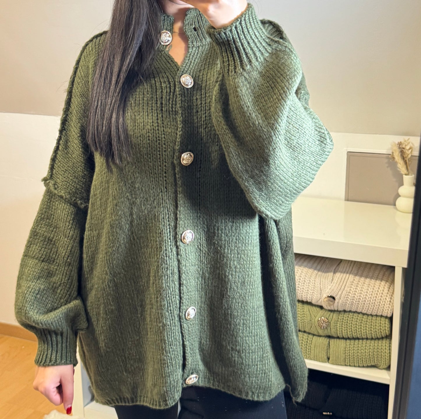 Pull oversize à boutons